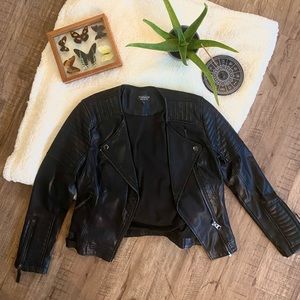 TOPSHOP faux leather jacket size 4
